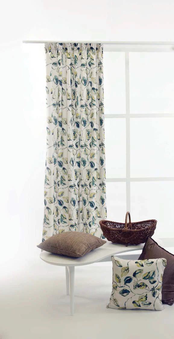 Rideaux pour le salon cortinas dormitorio moder Pastoral Design Printed Leaf Green 100%cottonCustomized Size Decorative Curtains