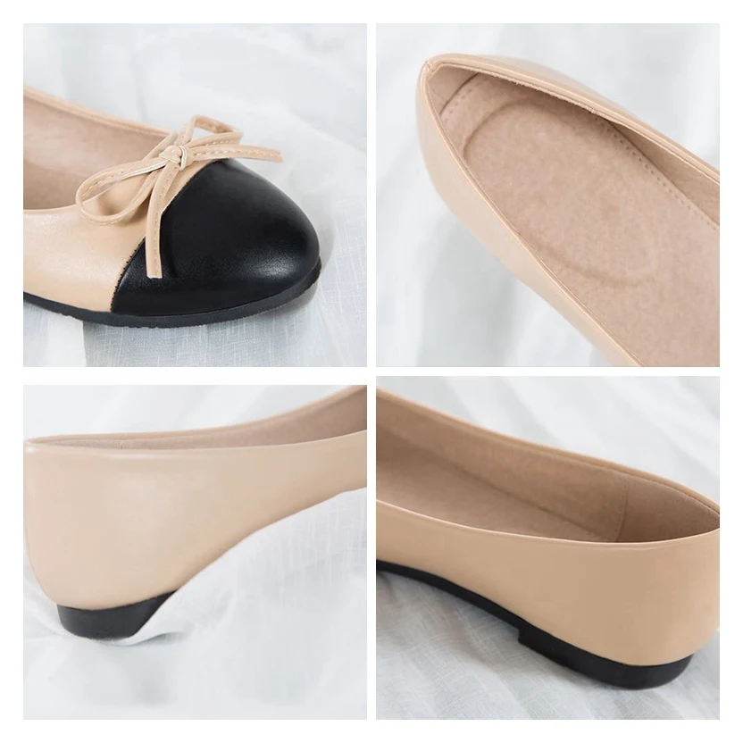 Big Size 42 Ballet Flats Shoes Women Slip On Soft Ballerina Female Work Shoes Black Beige Casual Shoe chaussure zapatillas mujer