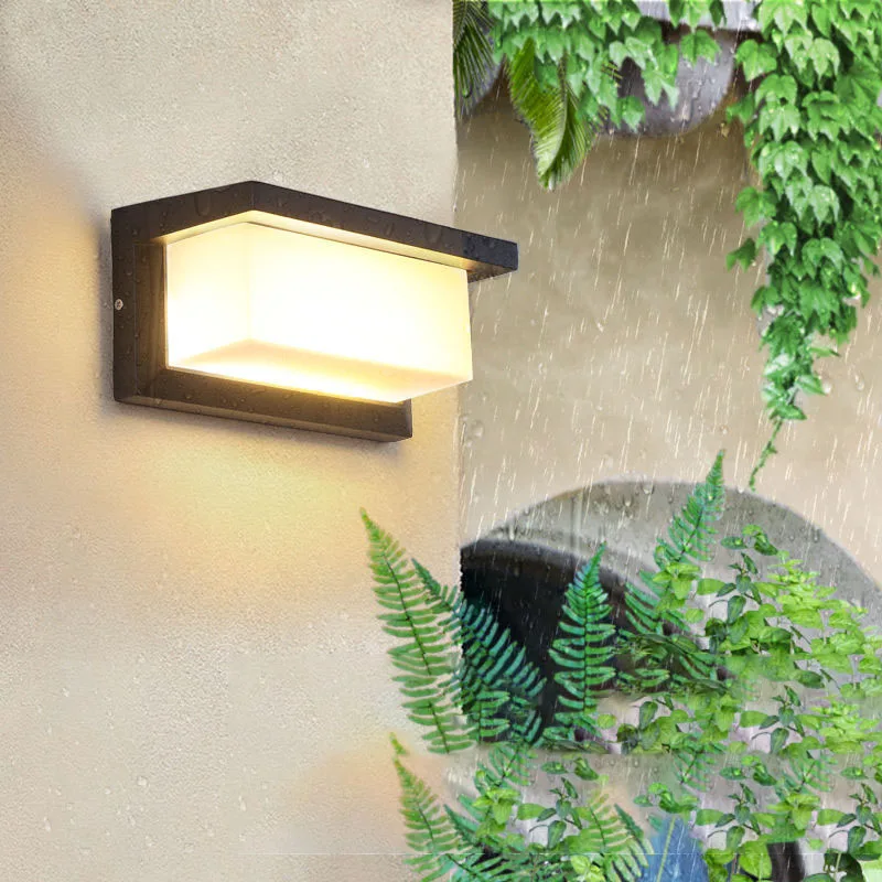 

Roukeymi наружные светодиодные сенсорные алюминиевые водонепроницаемые садовые бра для балкона лестницы наружные украшения для дома настенное освещение