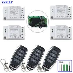 433Mhz Universal Smart Wireless Remote Control Switch AC 120V 220V 1CH Receiver Corridor Room Home Led Light Lamp Switch DIY