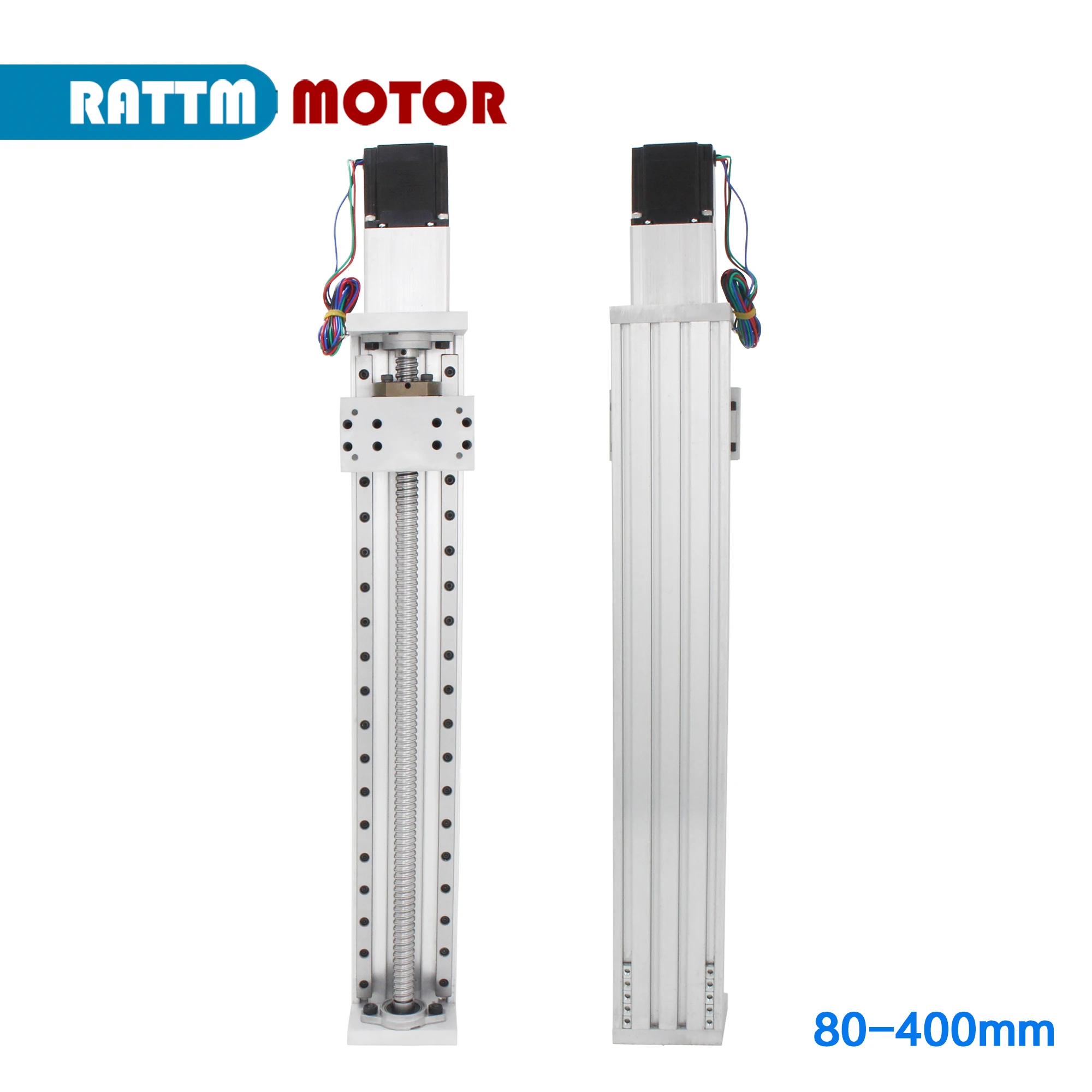 

Travel 400mm Ball screw SFU1605 80mm Linear Guide Actuator Stage Rail Motion Slide Table with Nema 23 stepper motor