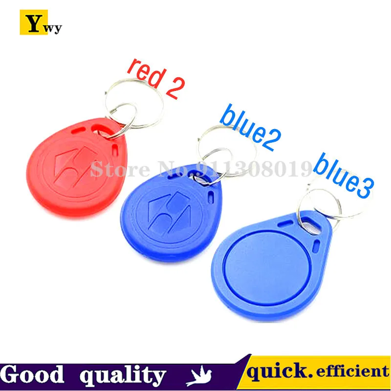 10PCS Blue red IC/ID keychain IC/ID smart card proximity card No. 3 IC compatible with Philips S50