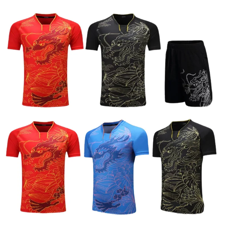 Chemise de Tennis de Table pour hommes et femmes, maillots de ping-pong, uniformes de l'équipe de chine, t-shirt de badminton