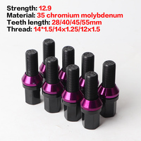 16/20Pieces Forged modified wheel eccentric bolt 5x114.3 to 5x112 M14x1.5 12x1.5 suit for VW-Golf 5/6/7 Audi-A3 A4 A5 A6 TT Benz