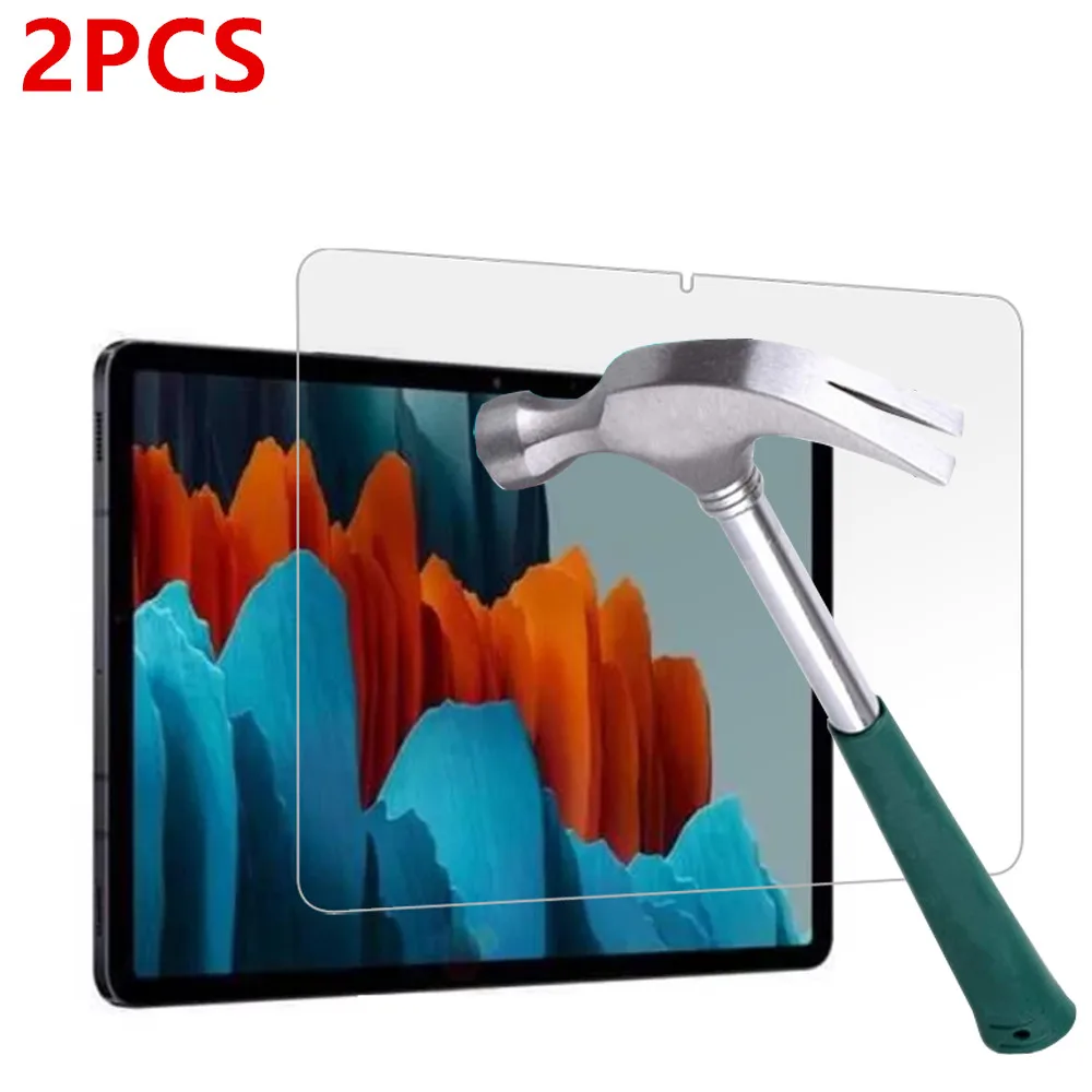 2 Pcs Tempered glass screen protector for Samsung galaxy tab S7 11 inch SM-T870 SM-T875 S7+ Plus 12.4 inch SM-T970 T975 T976