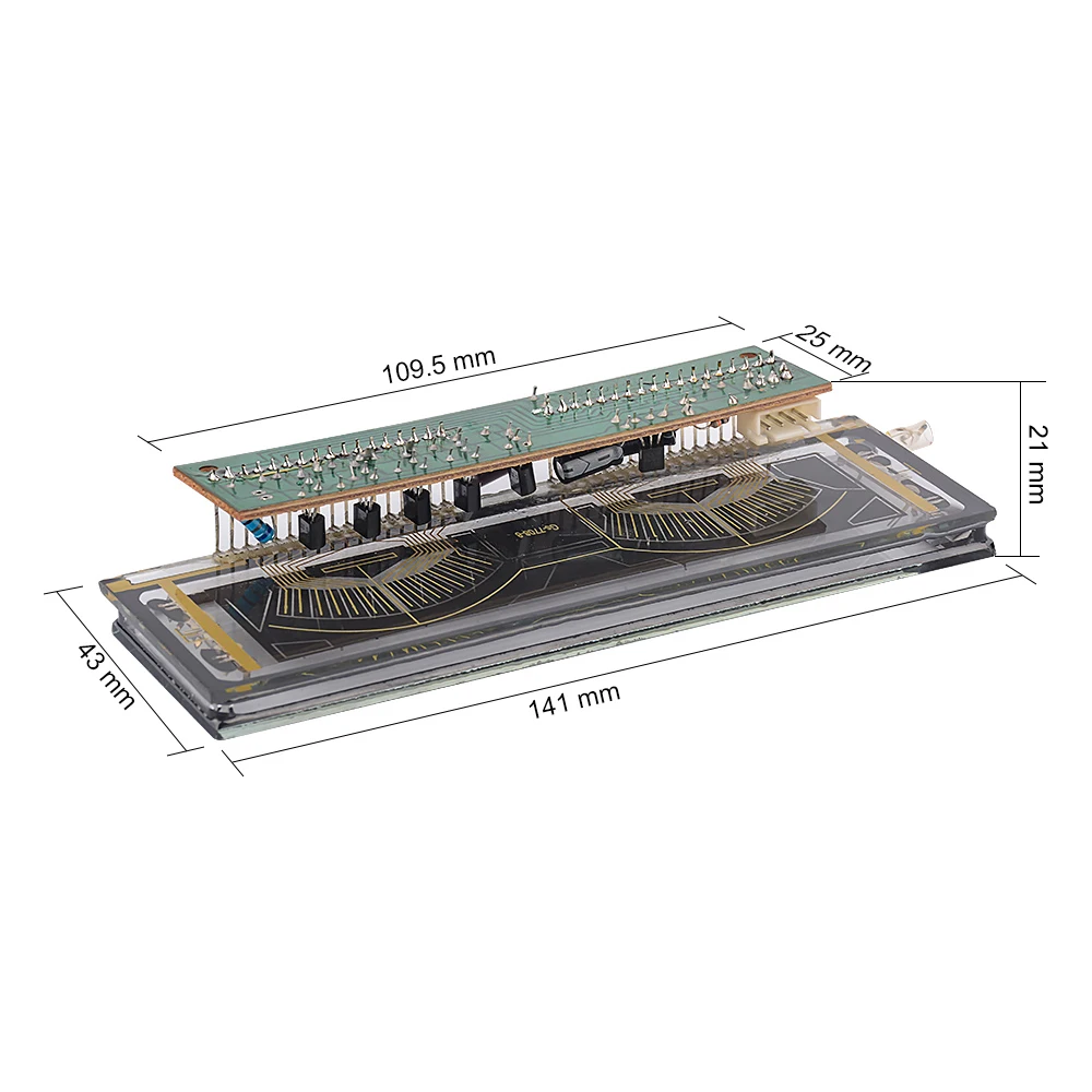 Wishcolor VFD Display Vacuum Fluorescent Display VU Level Meter Indicator Music Audio Spectrum Display AC220V