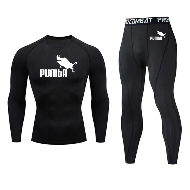 

Winter Long Underwear Men Warm Basic Second Skin Compression Sportswear Fitness Jogging rash guard Male Tracksuit set 4XL