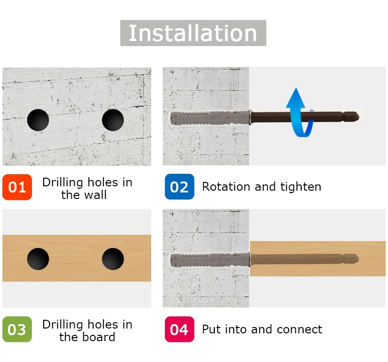 Schwimmende Regal Halterung Holz Unsichtbare Regal Unterstützung Verdeckte Wand Montiert Halterung Für Beton Bohrer Hardware Regale – Detail 7