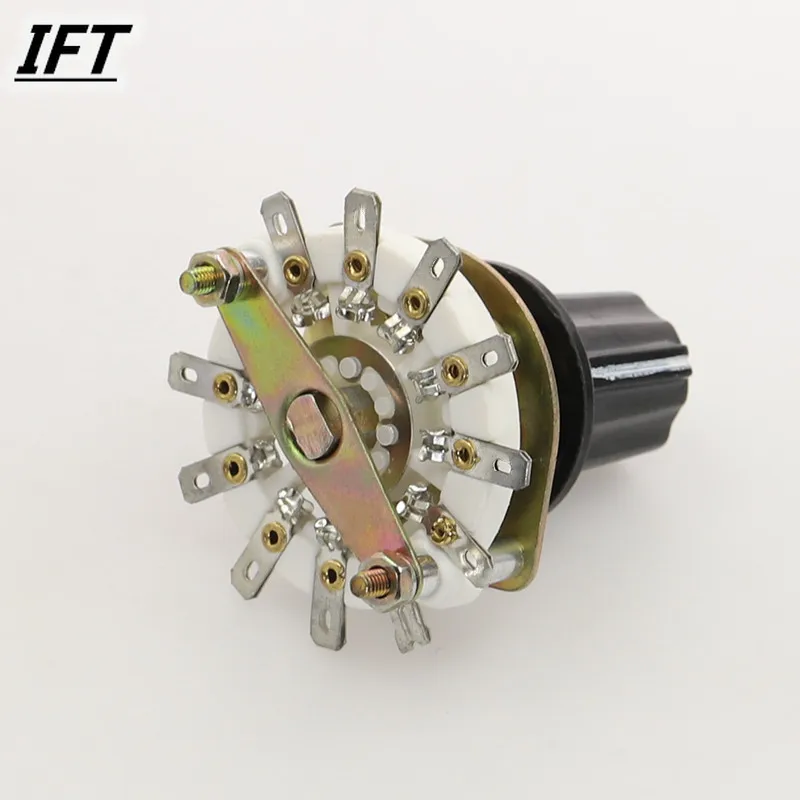 1P11T Band Channel Ceramic Rotary Switch Selector w Handle
