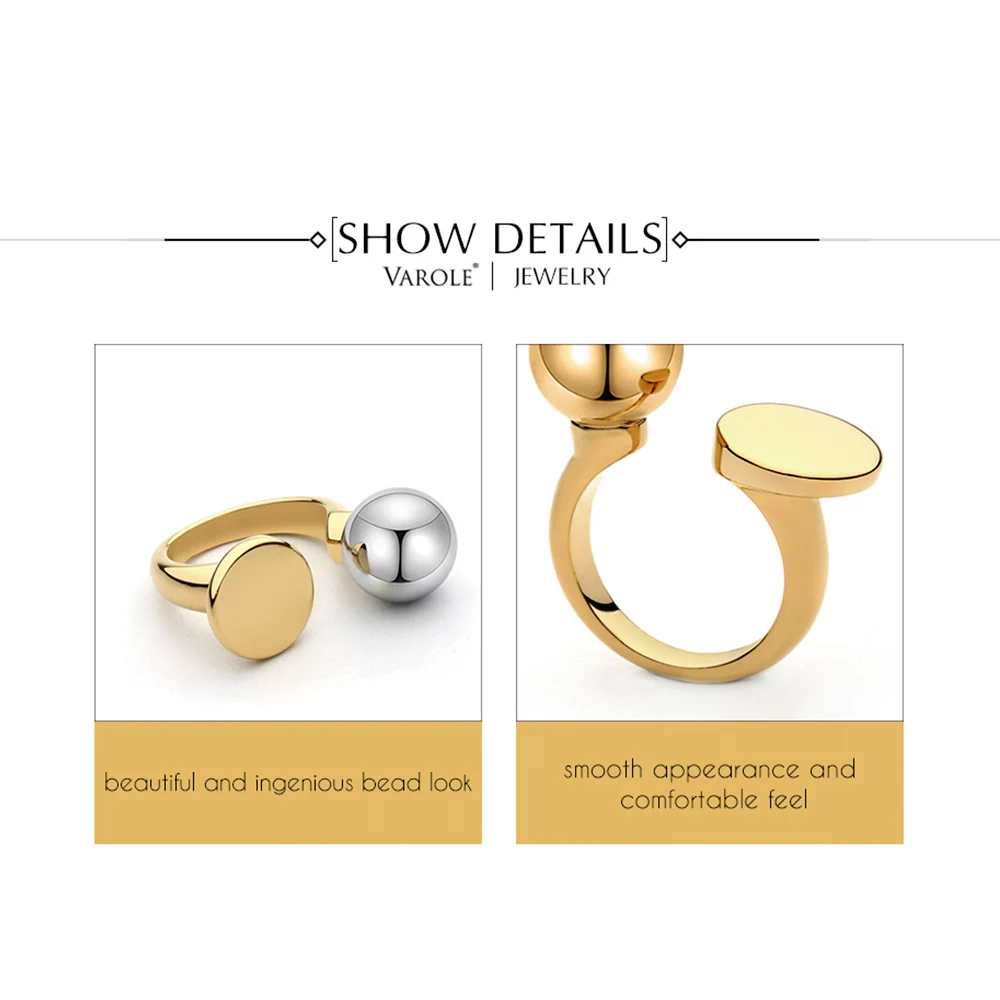 Stylish VAROLE Ball & Circle Midi Rings for Women
