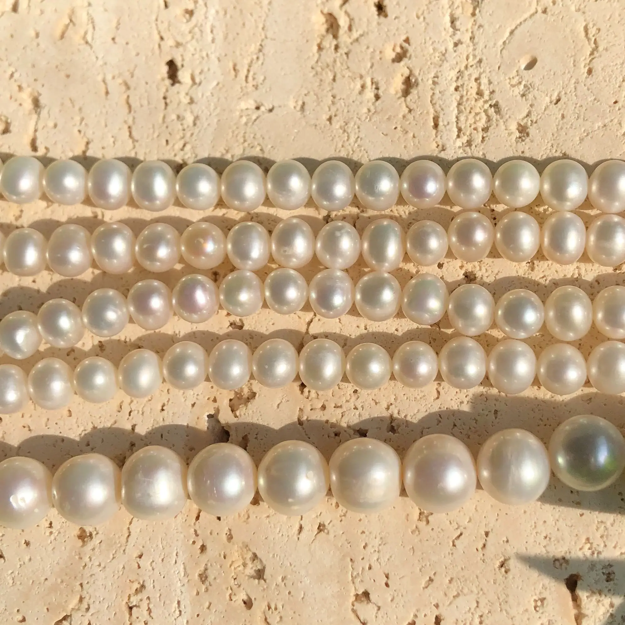 Wholesale AAA White 100% Natural Round Shape Freshwater Pearl Beads For Jewelry Making DIY Bracelet Necklace 5 6 7 8 9 10mm