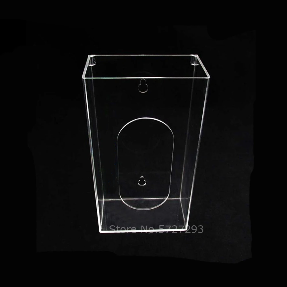 Clear Acrylic Single Side Loading Glove Box Holder Tissue Box Holder Stand Desk Or Hanging