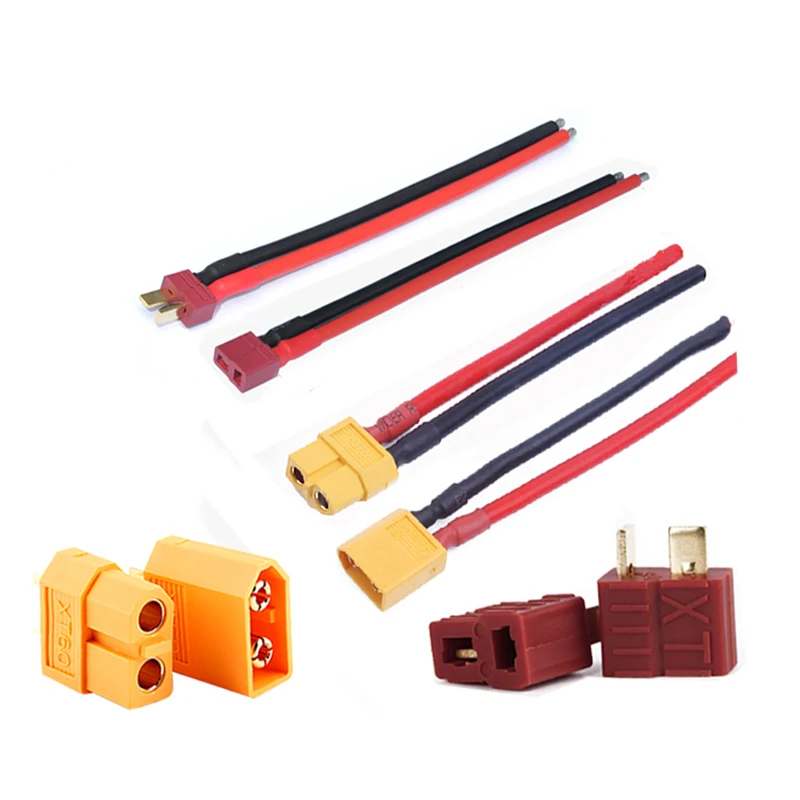 Connecteur XT60 mâle et femelle avec fil en silicone, 100mm, 14awg, iMax b6, accessoire pour le chargement de la batterie RC Lipo/ni-cd
