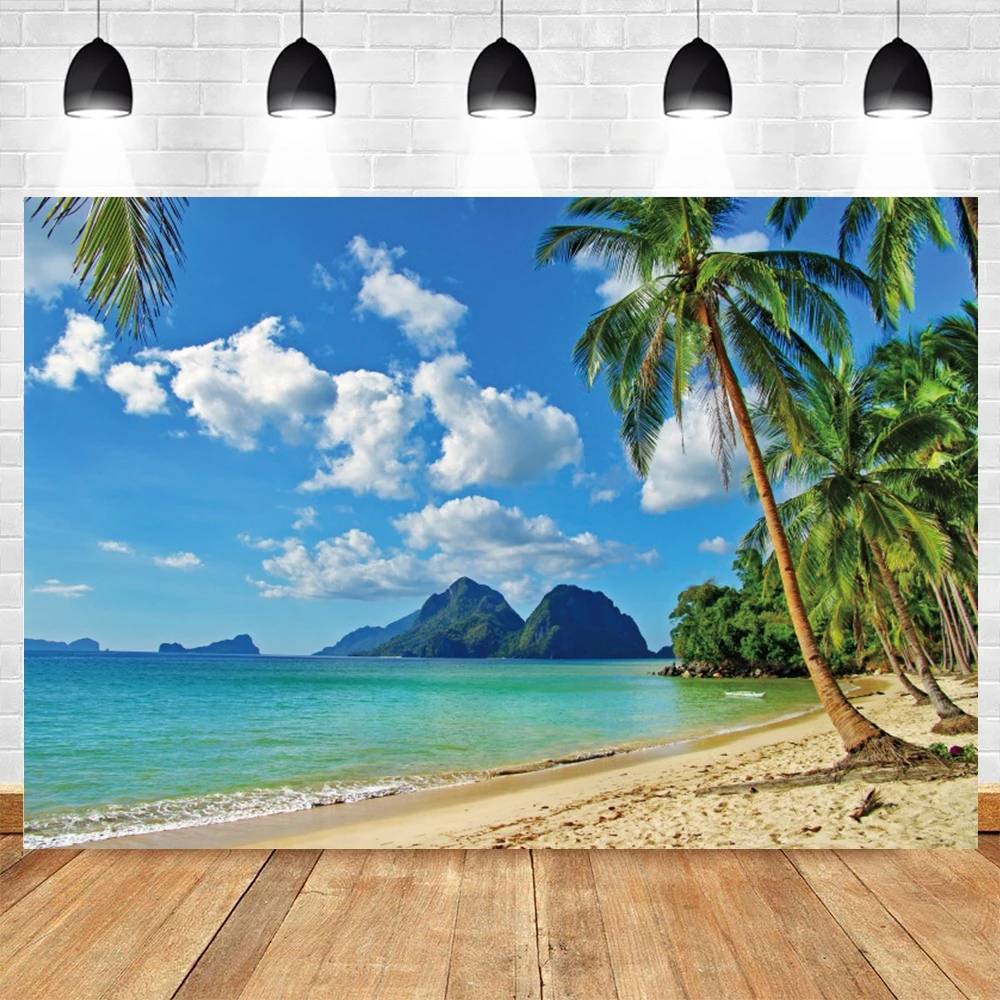 الاستوائية الصيف شاطئ البحر التصوير خلفية شاطئ جوز الهند الطفل صورة خلفية الصورة ديكور الحفلات Photophone استوديو يطلق النار