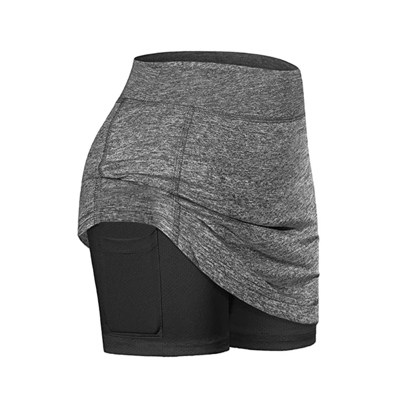 Fake Two-piece Yoga Pants Women Anti-light Quick-drying Tennis Skirt Fitness Sports Yoga Pants Running Culottes Summer Beachwear image 5