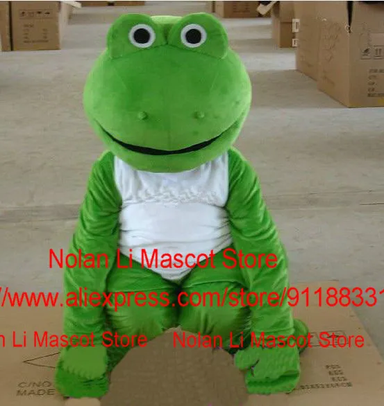 Frog Mascot Costume para adultos, Adereços de filme, Festa de aniversário, Role Playing, Cartoon Suit, Publicidade, Holiday Gift, Alta qualidade, 530