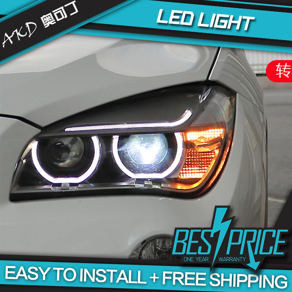 

AKD Car Styling Head Lamp for BMW X1 E84 Headlights 2011-2015 New LED Headlight Angel Eye DRL Hid Bi Xenon Auto Accessories