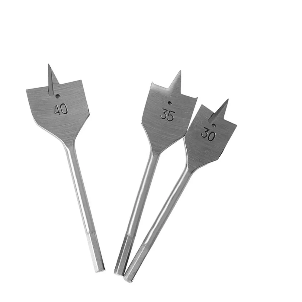 High quality 10pcs woodworking drill round hexagonal handle opener set flat bit