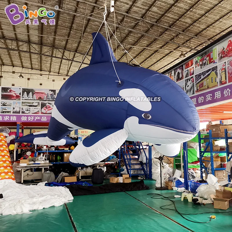 

Free Shipping 5.5 Meters Length Hanging Inflatable Killer Whale For Event Decoration - BG-O0021