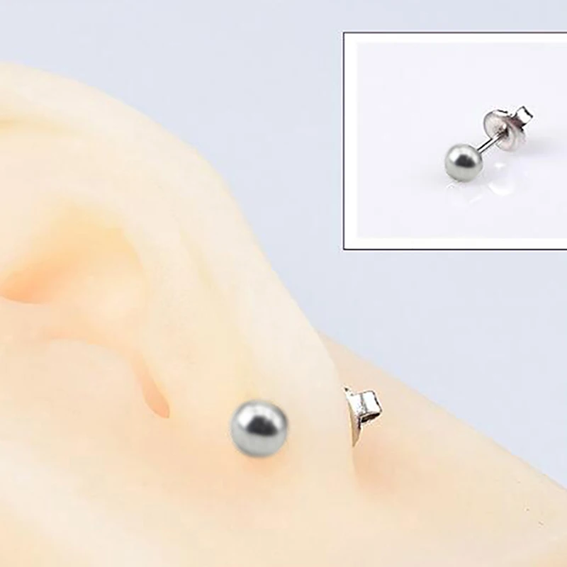 Stainless Steel Ear Stud Disposable Sterile Piercing Stud With Safe Ball Buckle Set Piercing Gun Body Piercing Jewelry