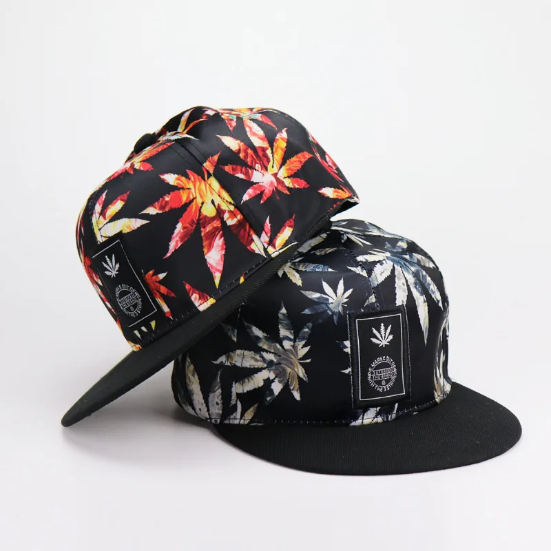 Summer Cotton Maple Leaf Embroidery Cap Men\'s and Women\'s Outdoor Hip Hop Sunscreen Baseball Caps Leisure Travel Gorros Panama