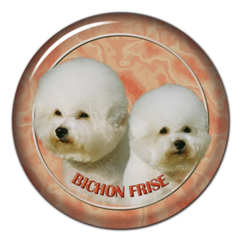 

S30449# 13CM/15CM/17CM PVC Decal Bichon Frise Dog Car Sticker Waterproof for Bumper Rear Window Laptop Toilet