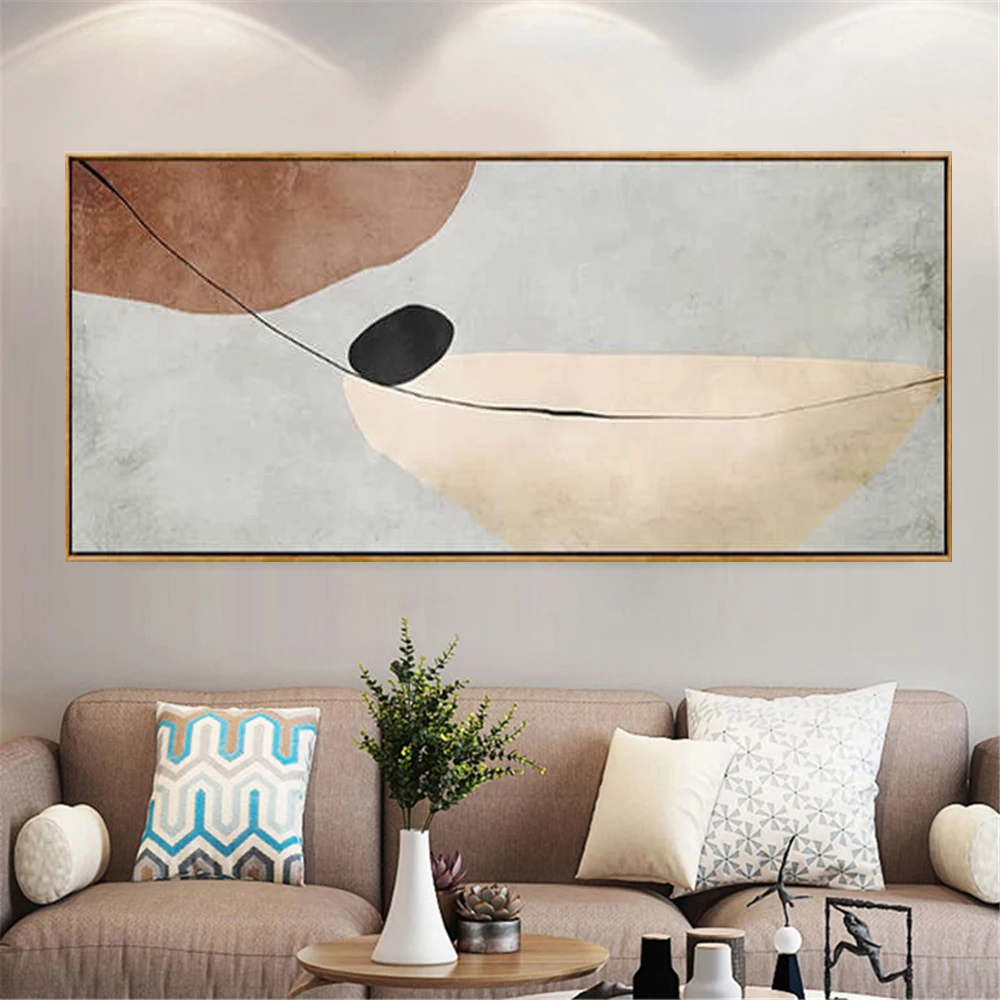 Modern Minimalist Room Decor Wall Picture Handmade Oil Paintings Abstract Outline Drawing Canvas Painting For Home Porch Trim