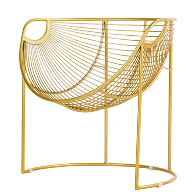 

Golden Chair Metal Frame Iron Leisure Chair Modern Simple Creative Iron Chair Household Living Room Lazy Single Study Balcony