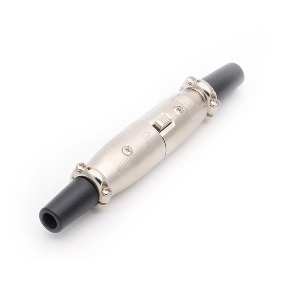 1pc/lot 3Pin XLR Male and Female Microphone Audio Cable Plug Connectors Metal Cannon Cable Plug Terminals