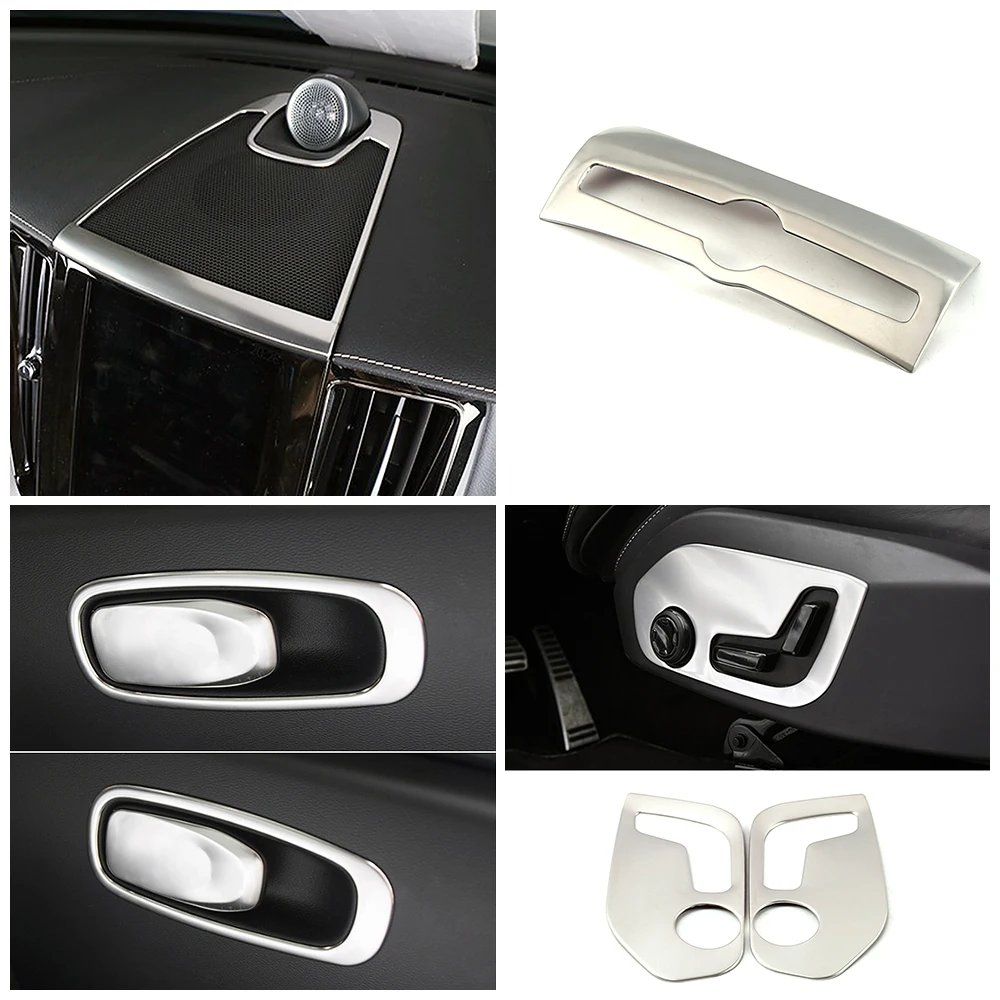 For Volvo XC60 2018-2022 Car Interior Sticker Dashboard Air Conditioner Vent Outlet Frame Gear Shift Panel Reading Light Cover