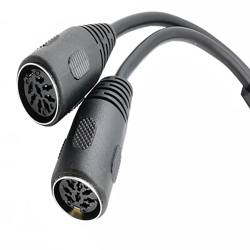 محول كابل 8-Pin DIN ، محول ذكر إلى 2 أنثى ، 0.3 متر