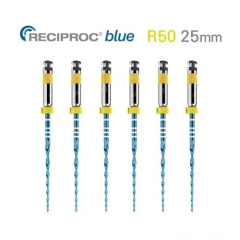 6pics Teeth  Reciproc File Dental Blue Heat Treatment R50 21MM Medical For Dentist Endo Equipment Tools