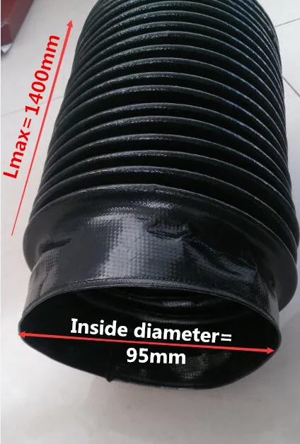 Circular bellow double side collar type 95 mm collar diameter and 1400 mm extended length