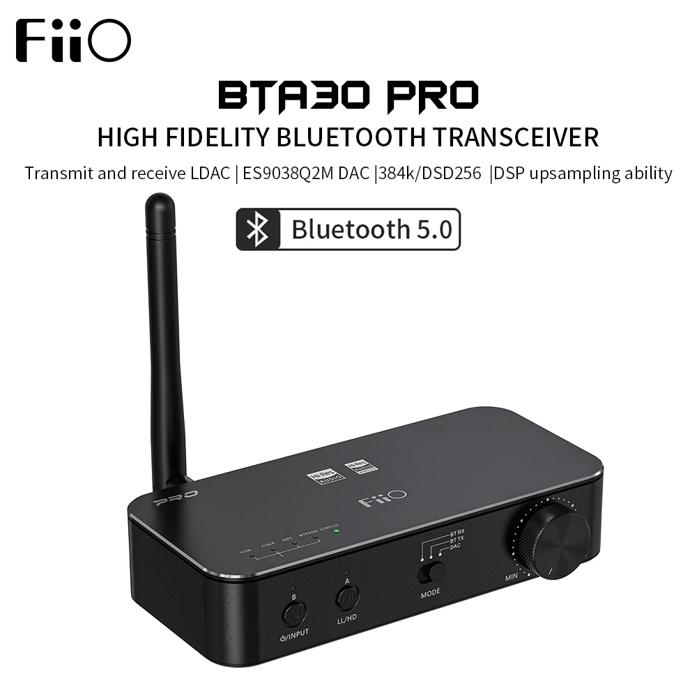 FiiO BTA30 and BTA30 Pro HiFi Wireless Bluetooth 5.0 LDAC Long Range 30M Transmitter Receiver for PC/TV/Speaker/Headphone