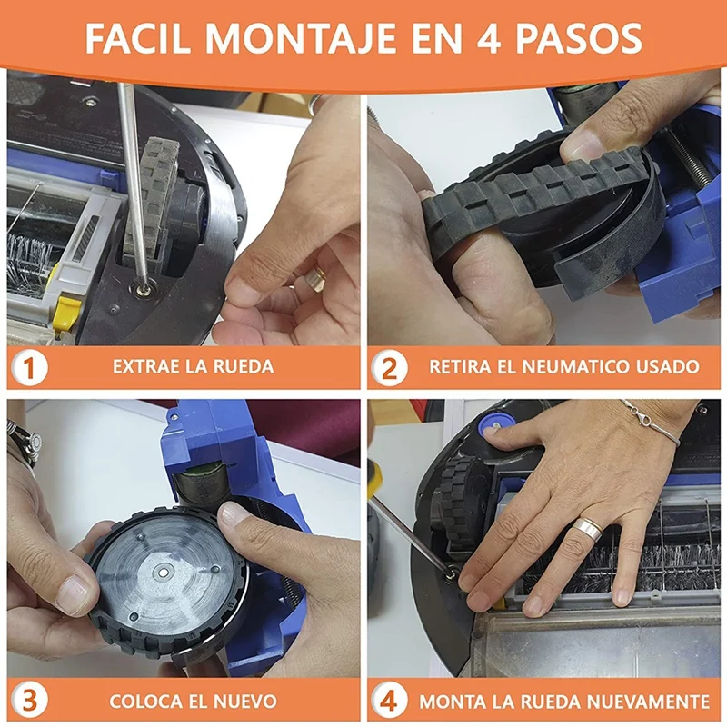 Reifen für IROBOT ROOMBA RÄDER Serie 500, 600,700, 800 und 900,E5,I7 +,S9,IROBOT 676,980,698 Anti-Slip irobot roomba zubehör