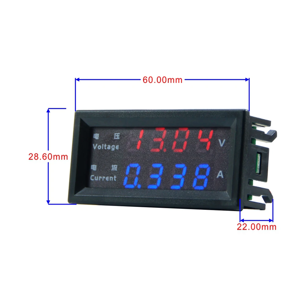 M4430 DC 100V 200V 10A voltmetro digitale amperometro 4 cifre 0.28 pollici Display a LED voltaggio Volt Amp Tester Panel Meter