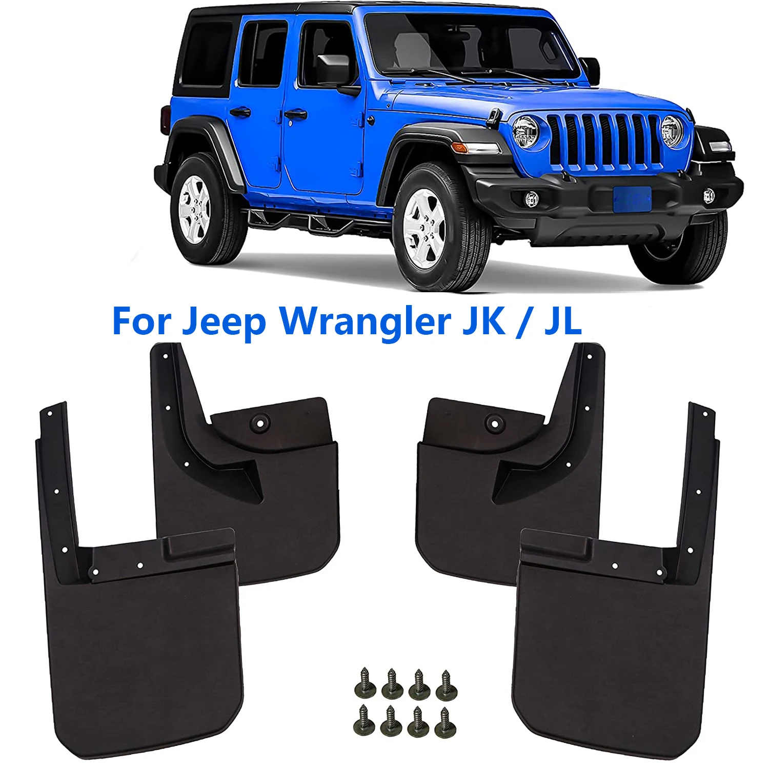 

Car Mudguards Fender Protector Mudflaps Front Rear Splash Guards Mud Flaps For JEEP Wrangler JK JL 4Door 2007-2021