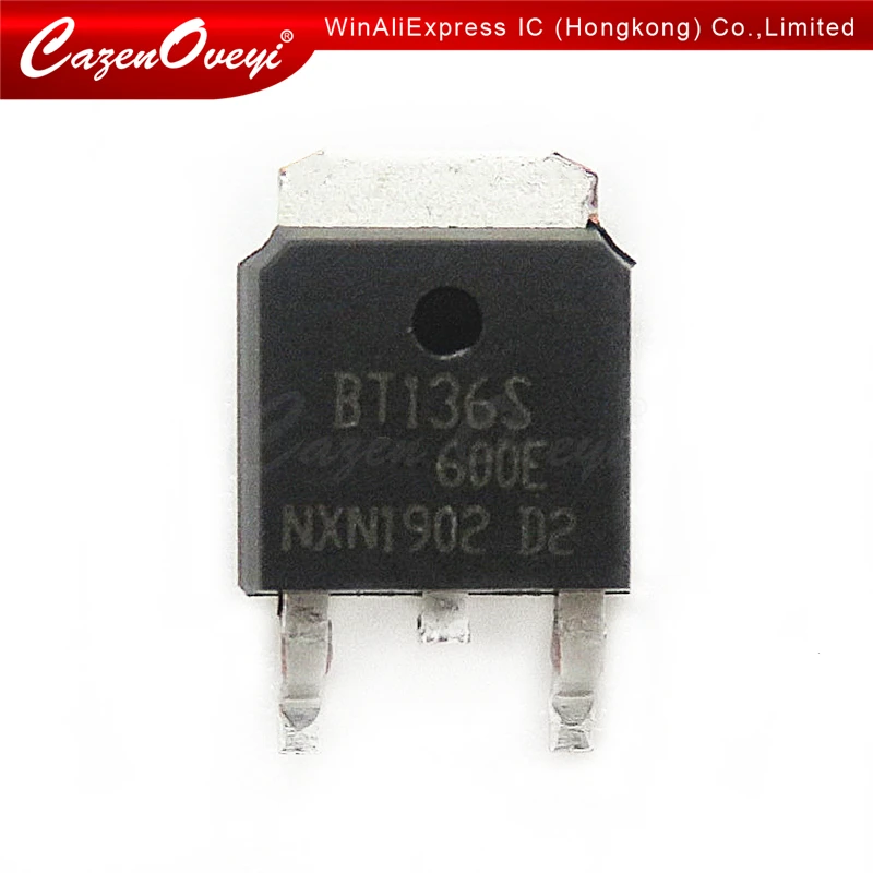 10pcs/lot BT136S-600E BT136 600E TO-252 SMD TRIAC In Stock