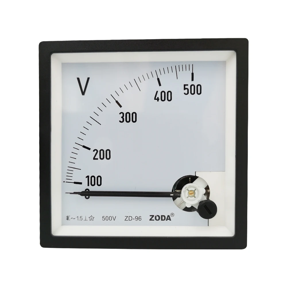 1PC 96-V 450V 500V ACโดยตรงAnalog Meterเครื่องวัดแรงดันไฟฟ้าAC Currentขนาด96*96มม.Voltmeter Voltimetro Pointer