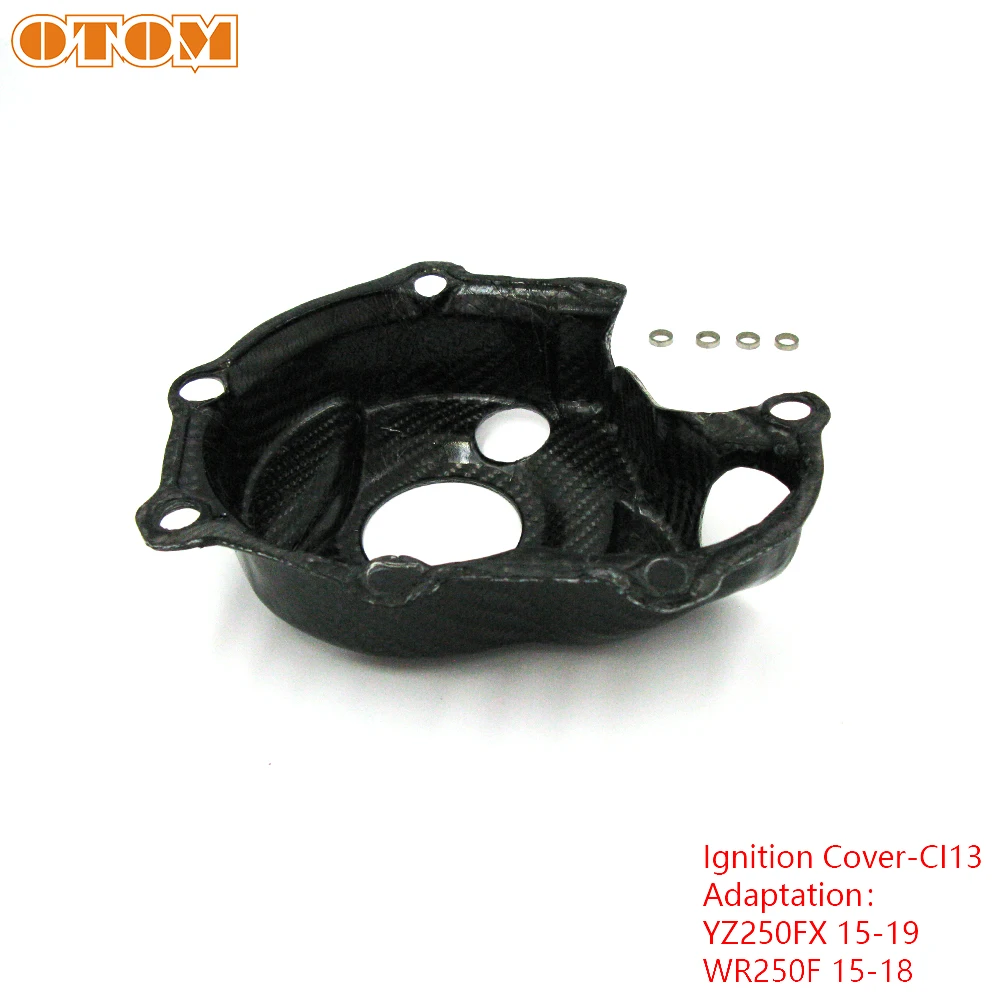 OTOM Motorcycle Ignition Cover-CI13 Carbon Fiber Protection Guard For YAMAMA YZ250FX 15-19 WR250F 15-18 Motocross Accessory Part