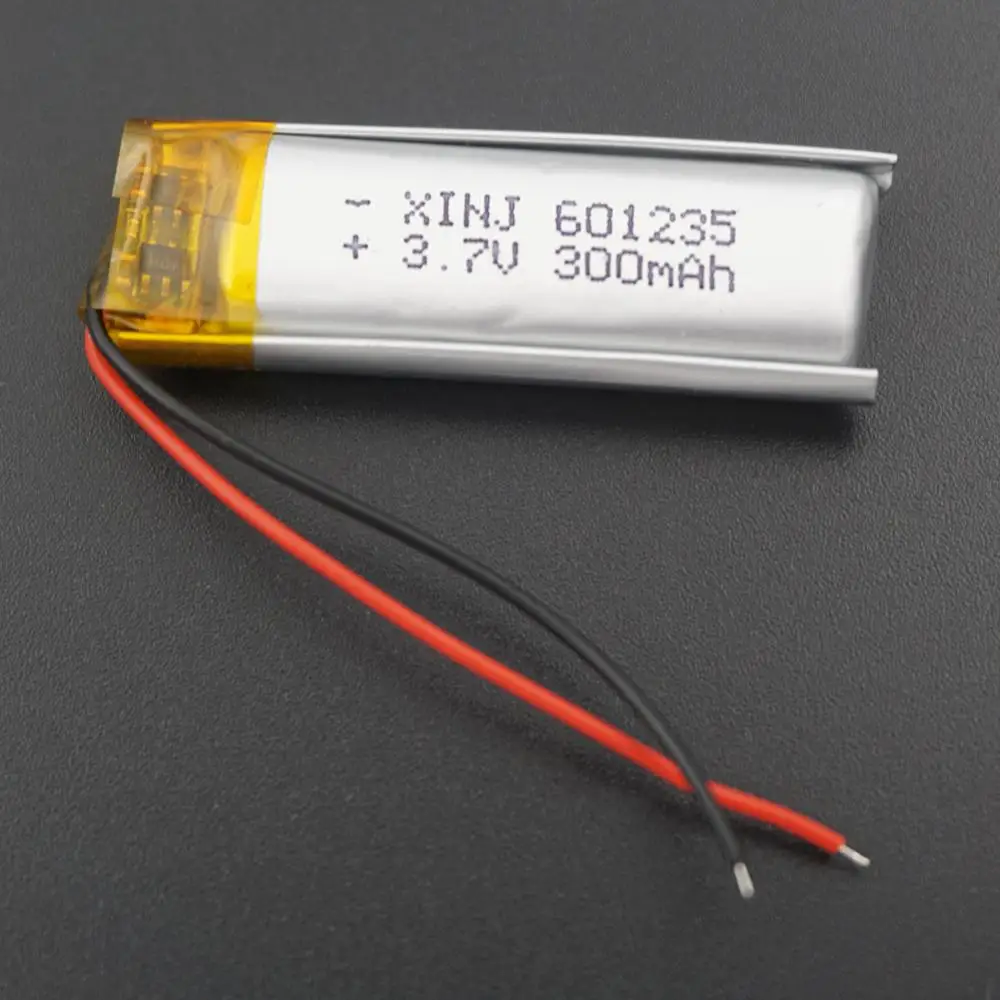 XINJ 3.7V 300 mAh akumulator litowo polimerowy akumulator Lipo 601235 dla GPS Sat Nav kamera samochodowa rejestrator jazdy długopis z funkcją