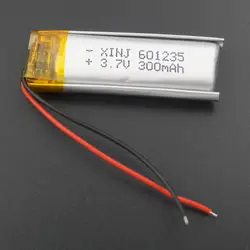 XINJ 3.7V 300 mAh akumulator litowo polimerowy akumulator Lipo 601235 dla GPS Sat Nav kamera samochodowa rejestrator jazdy długopis z funkcją nagrywania