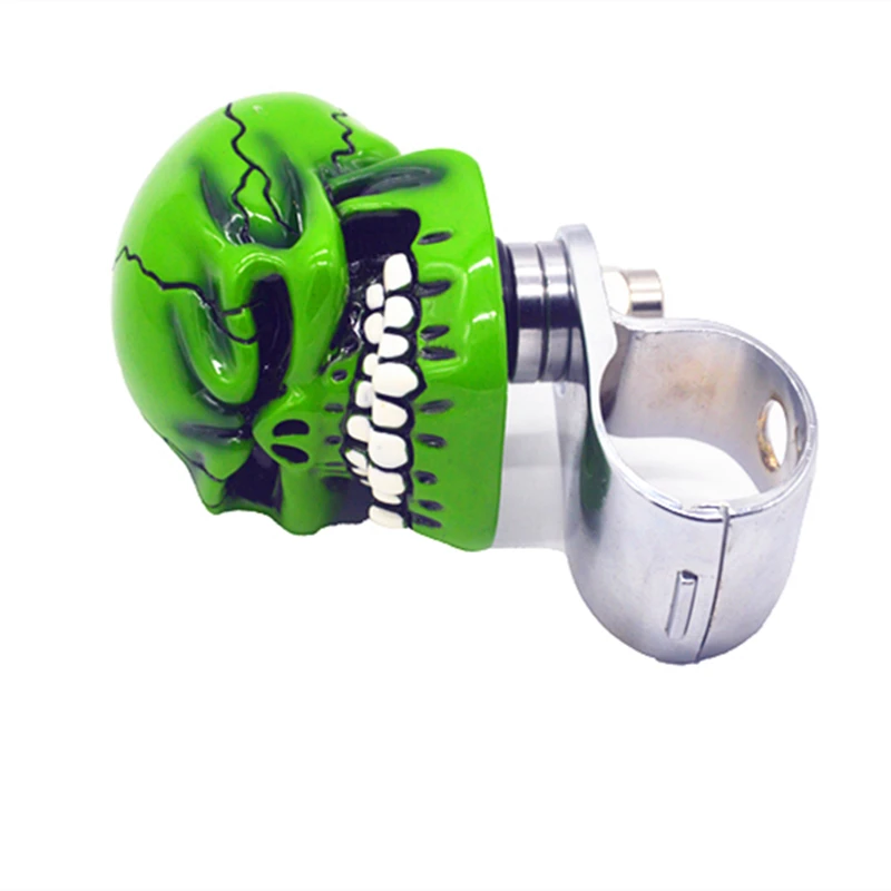 Universal Steering Wheel Spinner Knob Adjustable Skull Head Hand Control Ball Auto Spinner Knob Auxiliary Booster