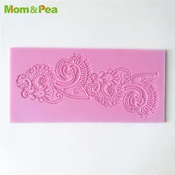 KCL513 Phoenix Like Small Lace Pad Silicone Mold Sugar Paste Fondant Cake Decoration 3D Mould