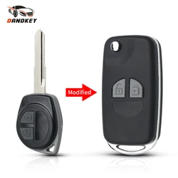 Dandkey FOR SUZUKI SWIFT GRAND VITARA ALTO REMOTE KEY FOB 2 BUTTONS FLIP KEY CASE UPGRADE