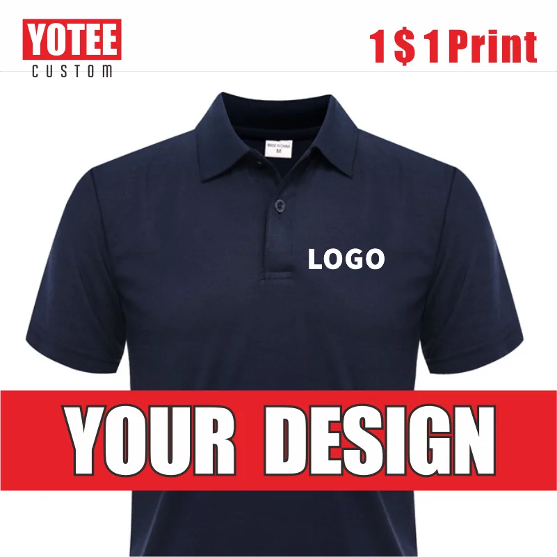 

YOTEE Summer Men's Polo Shirt Cheap Casual Short Sleeve Personal Company Group Logo Custom Men and Women Custom Top