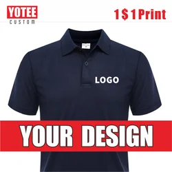 YOTEE Summer Men's Polo Shirt Cheap Casual Short Sleeve Personal Company Group Logo Custom Men and Women Custom Top