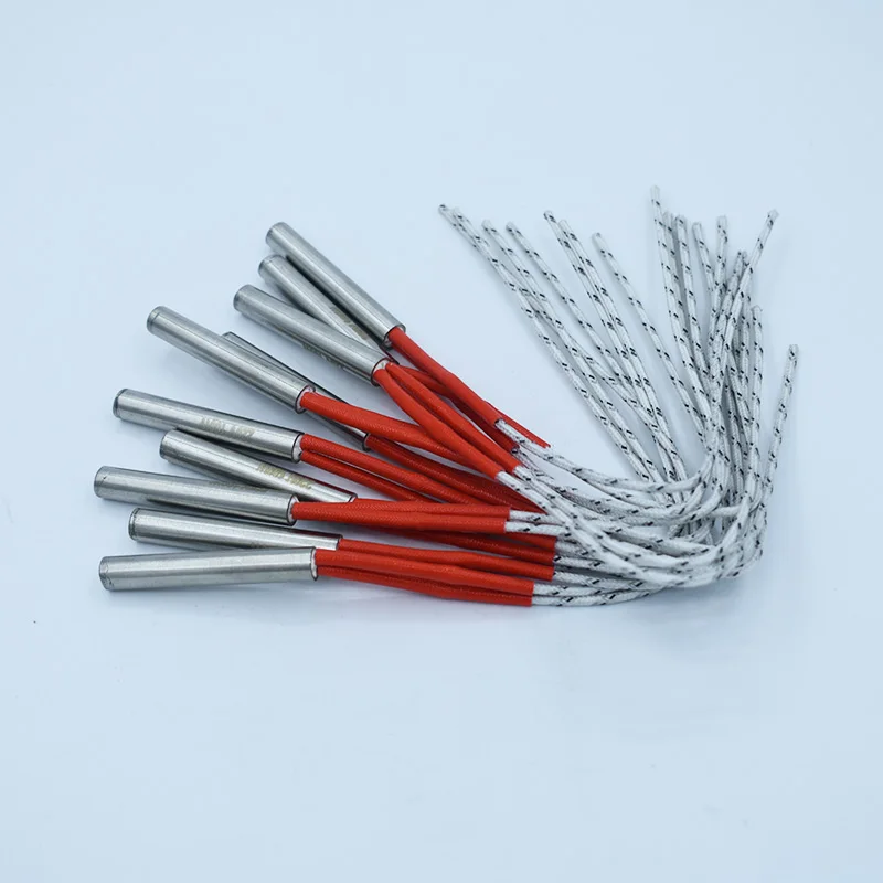 Stainless Steel Cartridge Heater 10x50mm 10x60mm 10x80mm 110V/220V/380V Single End Heating Element Tube Heater