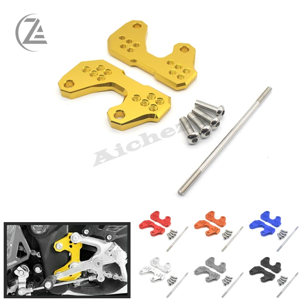 

ACZ Motorcycle For Yamaha R3 R25 Rearsets Foot Pegs Mount Bracket Base For yamaha YZF-R3 2015 2016 YZF R3 Silver Adjustable