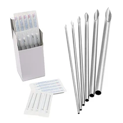 30Pcs 10-20G Chirurgisch Staal Gesteriliseerde Wegwerp Piercing Naalden Voor Navel Tepel Oor Neus Lip Tattoo Piercing kit Tool Supply